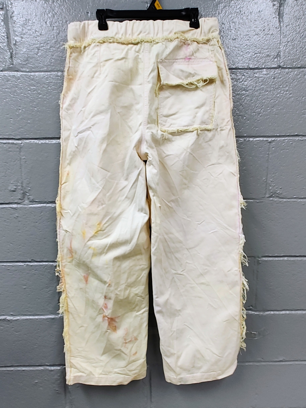 Dries Van Noten Woman's Cream Wide-Leg Color Spotch Jeans - Picture 3 of 6